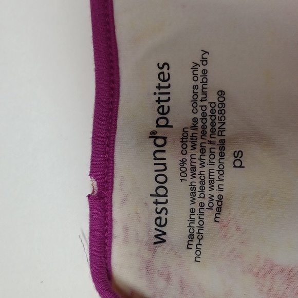 Westbound petites size small neon top 100% cotton lots of color - Picture 2 of 7